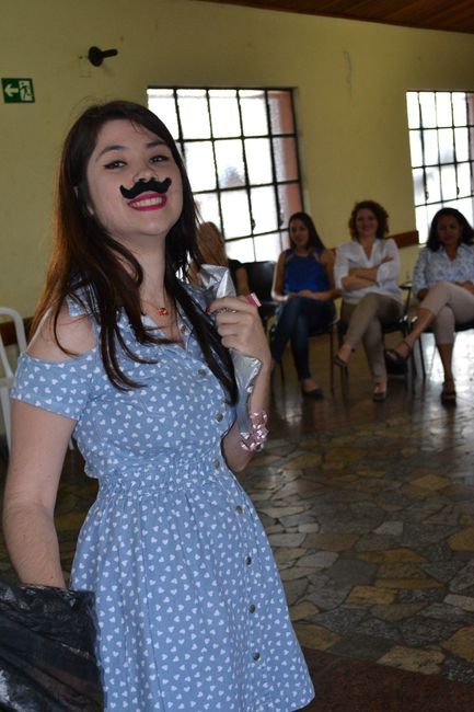 Brincadeiras do chá - Eu de bigode