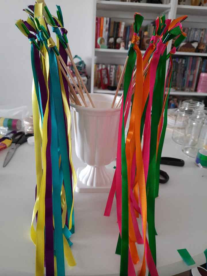 diy - Varetas com Fitas (saída dos noivos) - 1