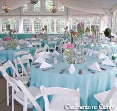 Decoração Azul Tiffany com Rosa