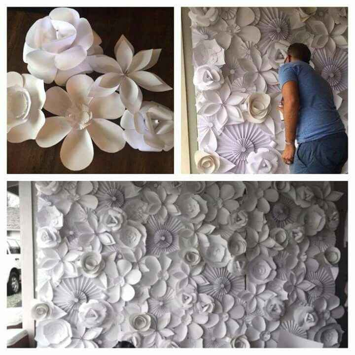Decoração com flores de papel - 1