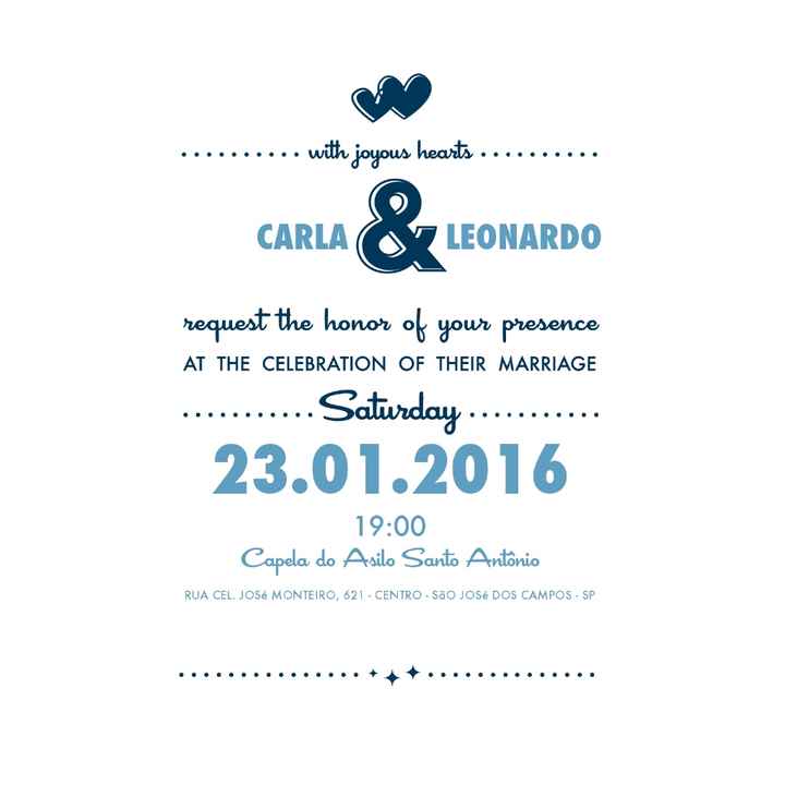 Convite de Casamento 