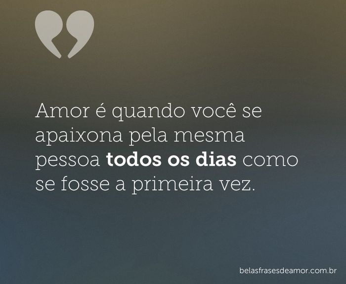 Amor é quando...