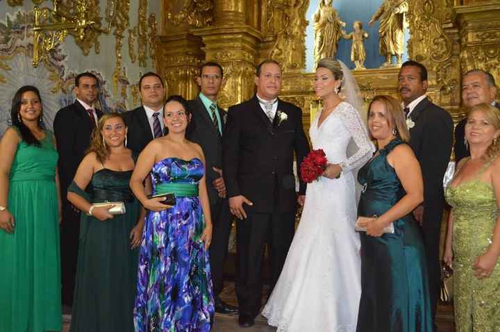 Madrinhas com vestidos de tons verdes!