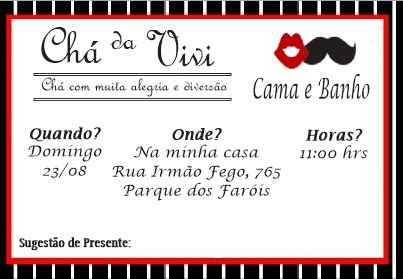 Convite do cha.