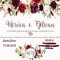 Convite de casamento civil - 2