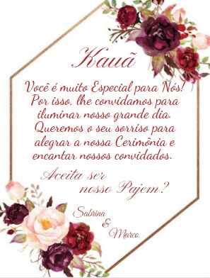 Convite Pajem