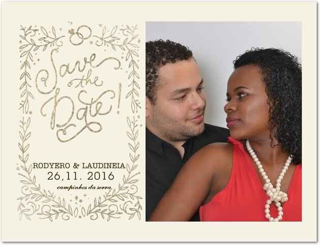 Vem ver meu save the date. - 1