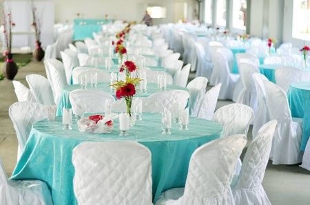 Decoração azul e branco