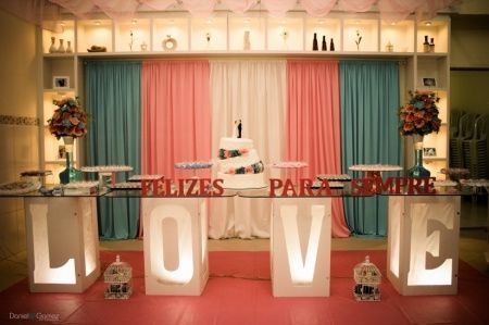 mesa para noivado ou casamento