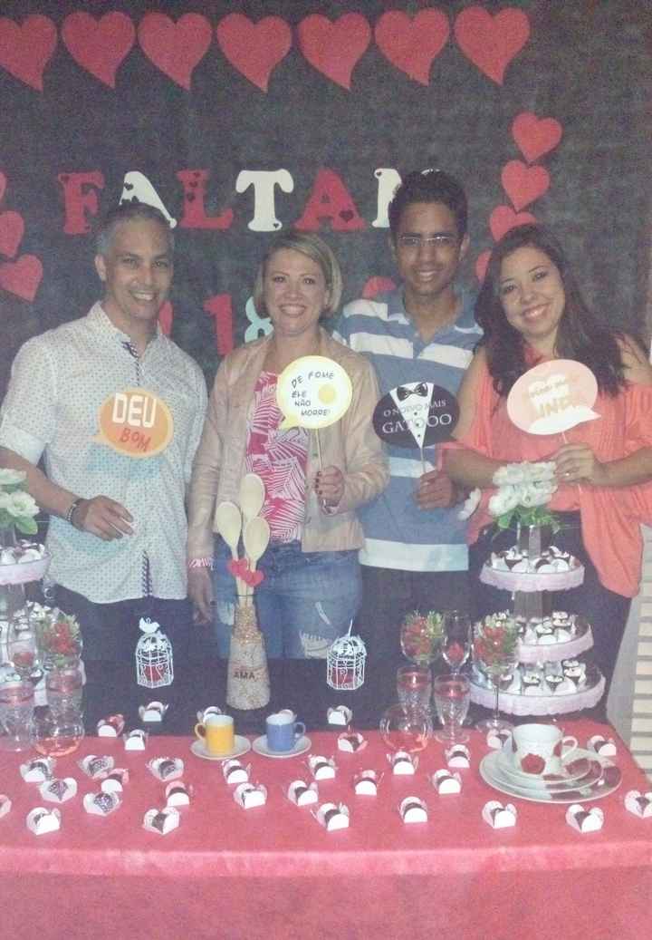 Aqui da pra ver a mesa com os doces!