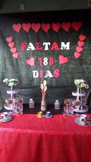 Aqui tirei foto sem os doces por isso está simples!