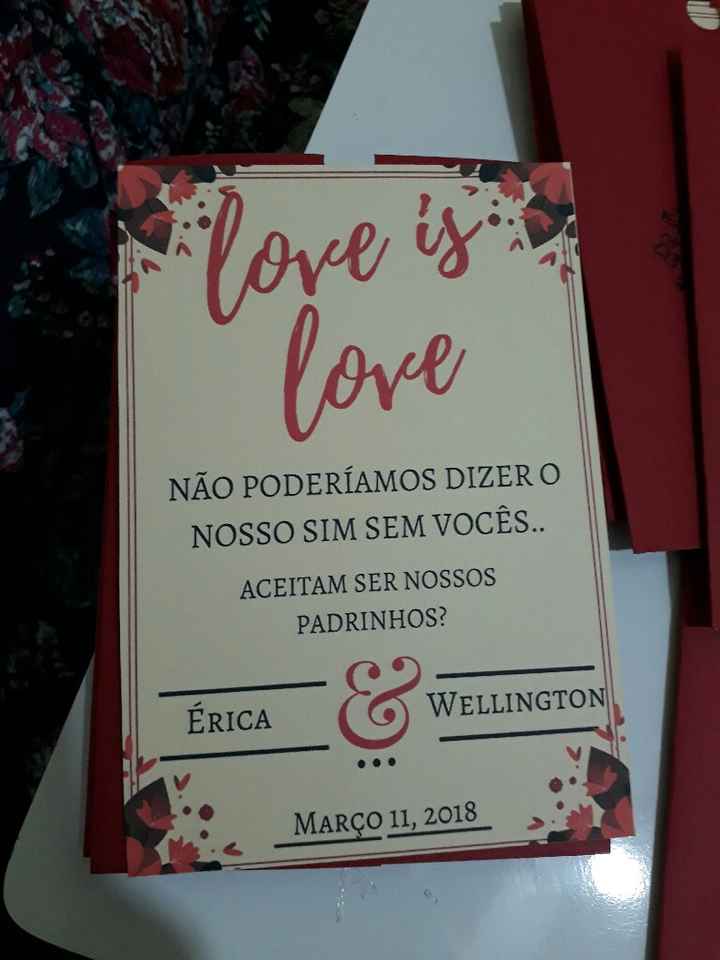Convites e mimos dos padrinhos prontos #vemver - 2
