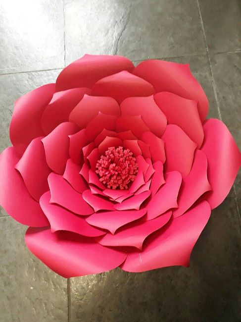 Painel com flores gigantes de papel... #help - 1