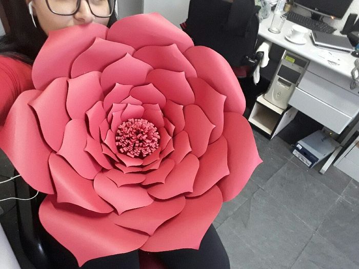 Painel com flores gigantes de papel... #help - 2