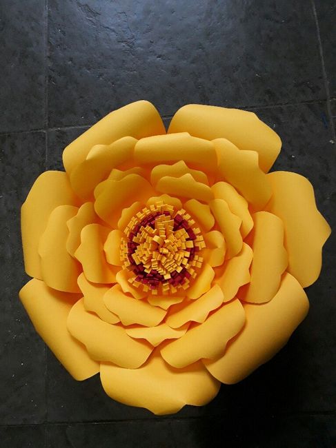 Painel com flores gigantes de papel... #help - 4