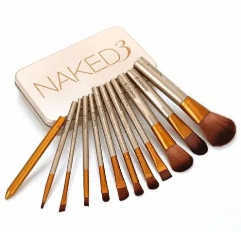 Kit pinceis réplica da Naked 3 com a latinha