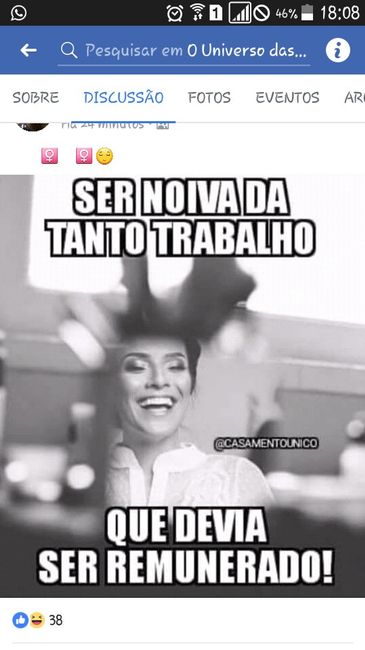 Só pra descontrair as noivinhas ansiosas haha ❤ 1