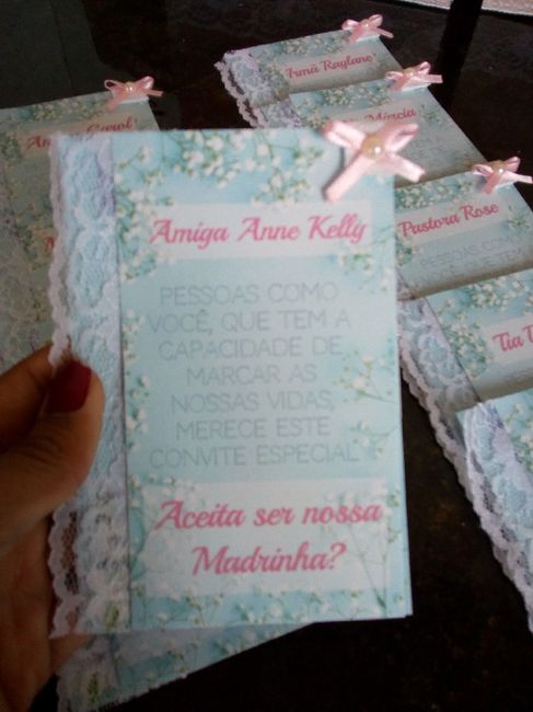 Convite madrinhas eu que fiz 😍 2