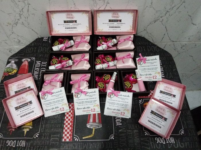 Convite caixinha dos padrinhos prontas 😍 - 5