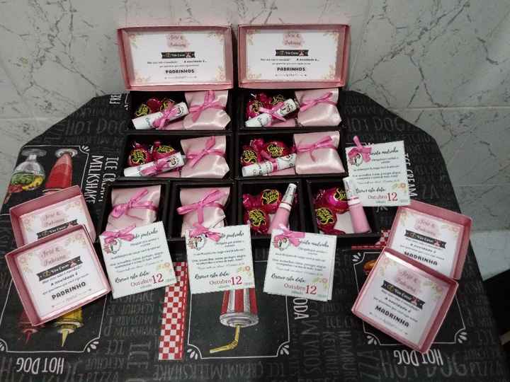 Convite caixinha dos padrinhos prontas 😍 - 5