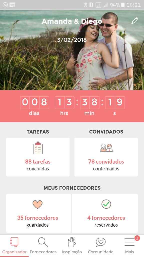  Entramos em um dígito! #faltam8dias - 1