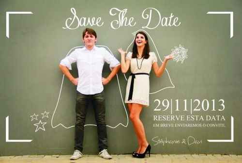 Save The Date - Fundo Desenhado