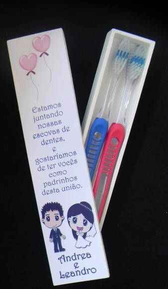 Convite Para Padrinhos - Escovas de Dente