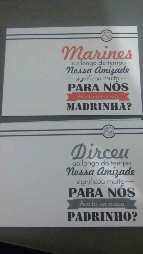 Meu convite dos padrinhos #187dias - 2