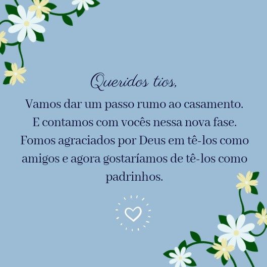 Convite para padrinhos feito em casa - 2