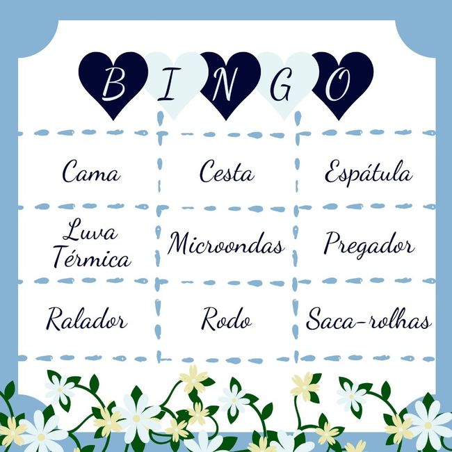 Bingo para Chá de Panela! #vemver 2