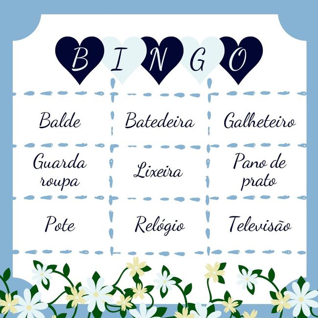 Bingo para Chá de Panela! #vemver 9