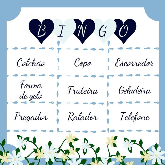 Bingo para Chá de Panela! #vemver 12