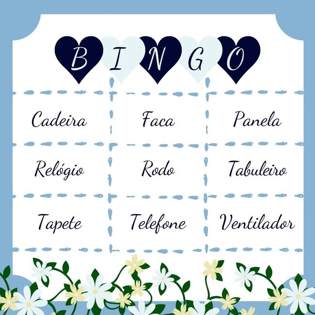 Bingo para Chá de Panela! #vemver 15