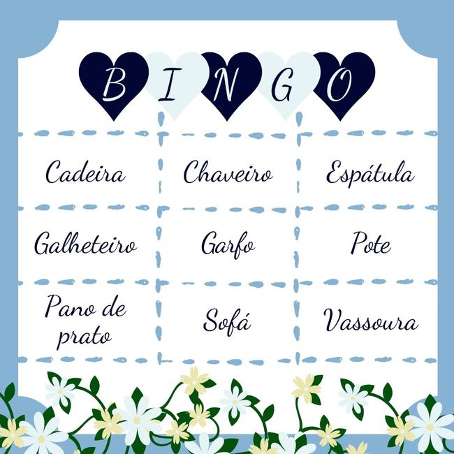 Bingo para Chá de Panela! #vemver 16