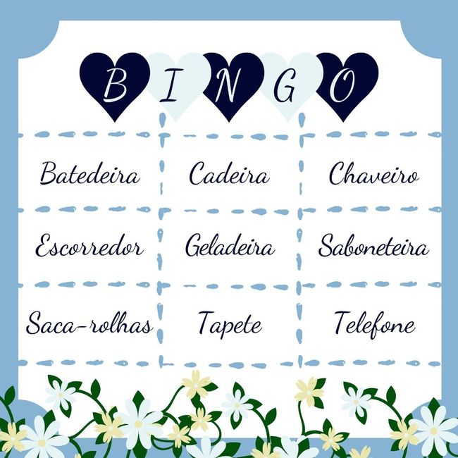 Bingo para Chá de Panela! #vemver 17