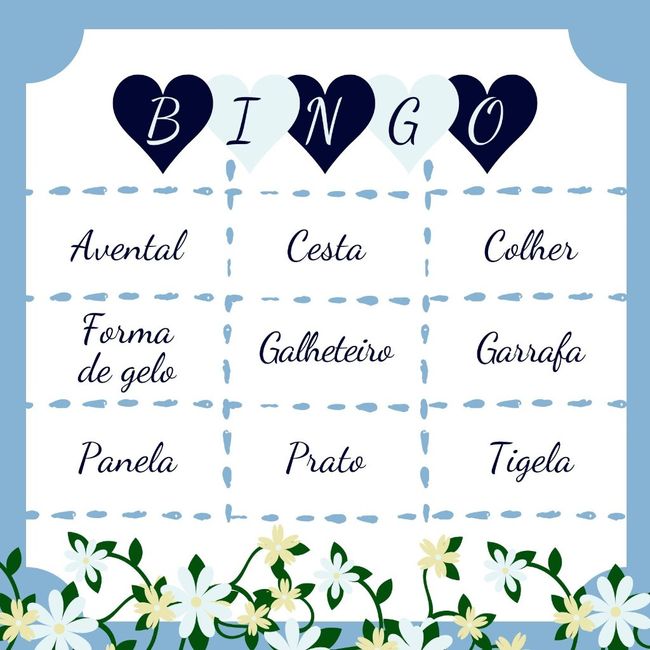 Bingo para Chá de Panela! #vemver 19