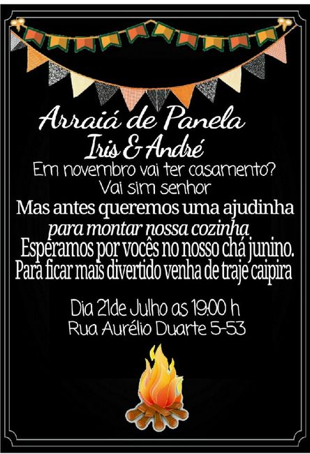 Convites chá Arraial me ajudem escolher kkkjk - 2