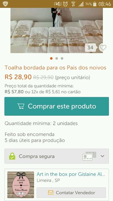 Lembrancinha dos meus pais. - 1