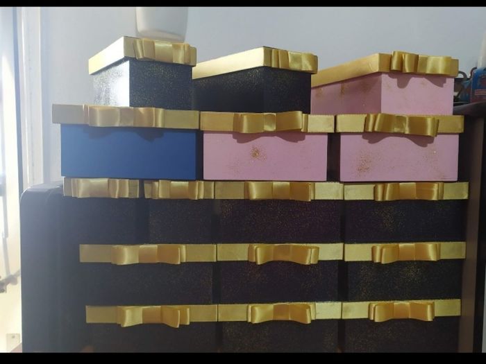 Liguei o modo artesã! Confecção das caixas dos padrinhos! 3