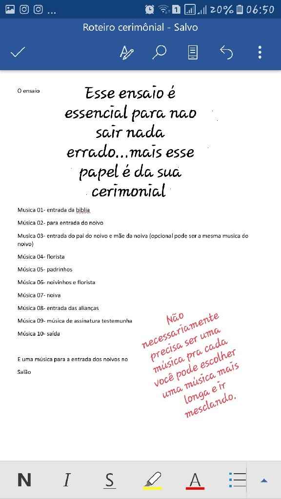 roteiro de cerimonial de casamento - 2
