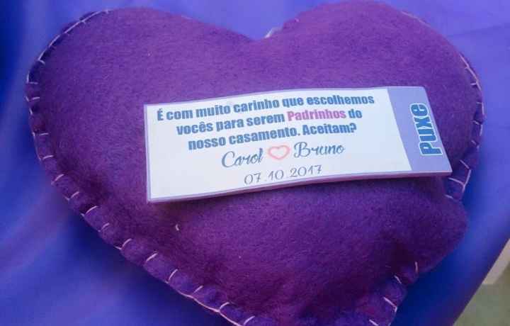 Convite Padrinhos (Casal) - Feito por mim