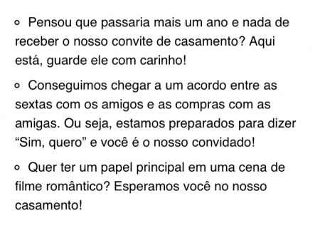 Frases para o convite - sugestões? - 1