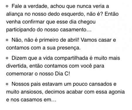 Frases para o convite - sugestões? - 3