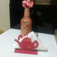 Porta guardanapo e centro de mesa diy - chá - 2