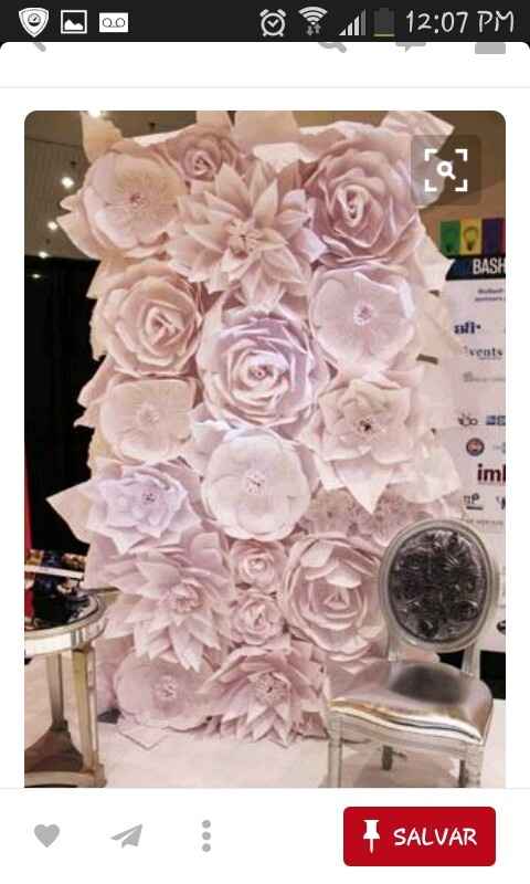 Mural de flor de papel - 3