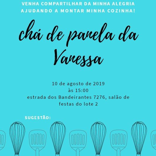 Save the date e convite chá de panela 1