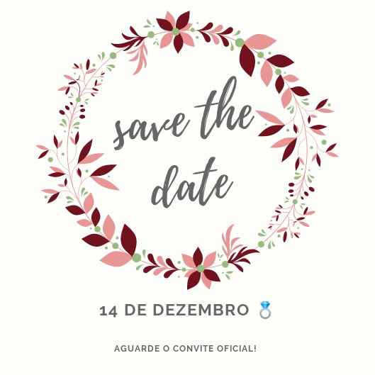 Save the date e convite chá de panela - 2
