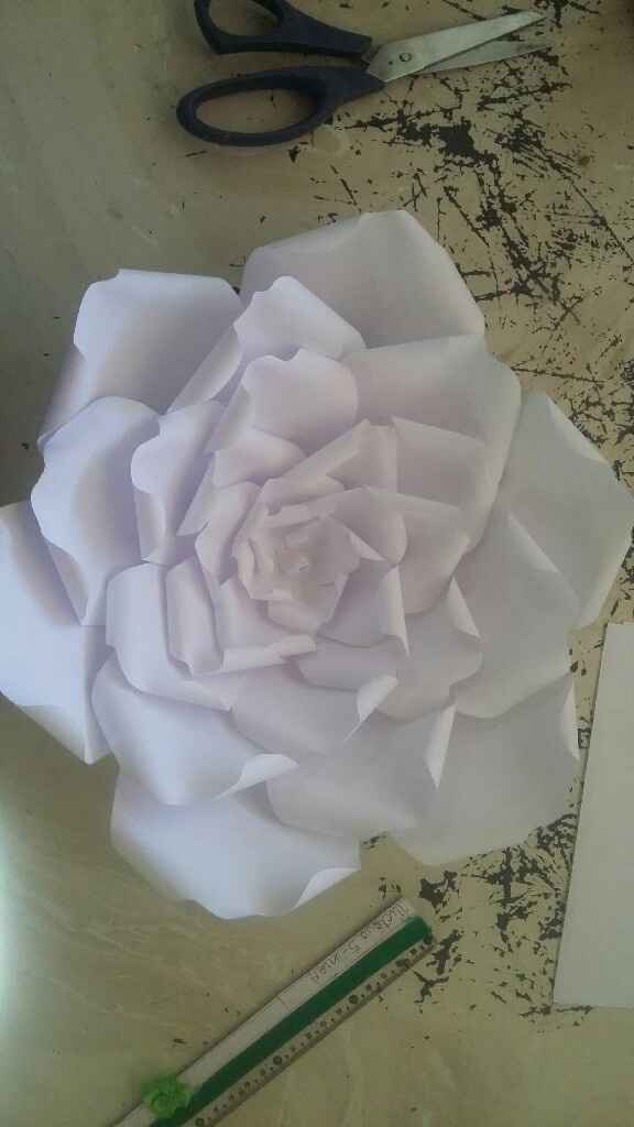  Painel com flores de papel - 2