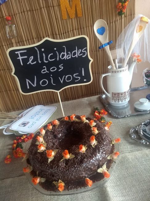 O bolo que quebrou mais estava uma delíciaaaaaa
