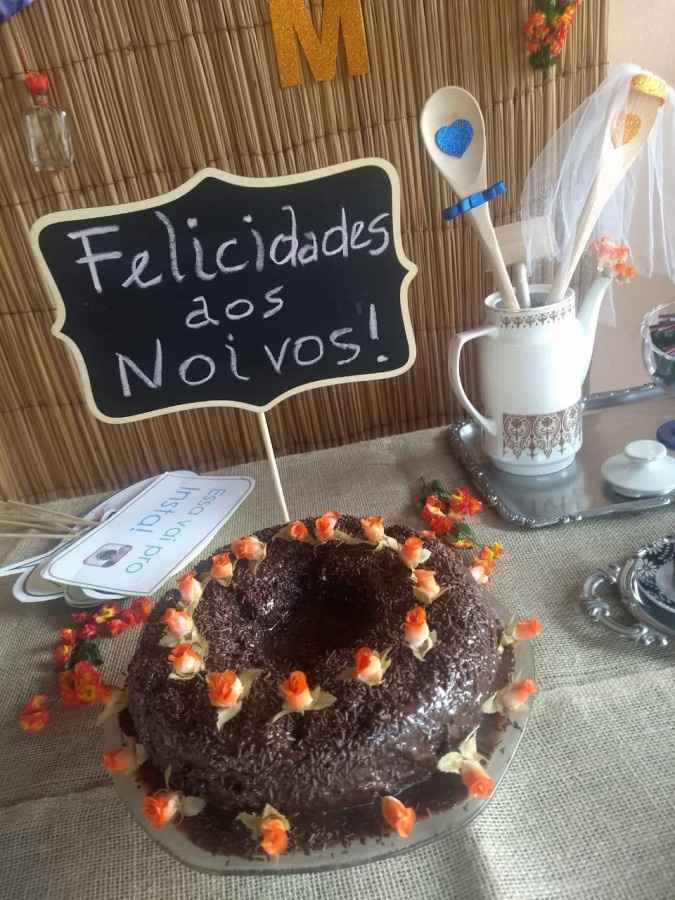 O bolo que quebrou mais estava uma delíciaaaaaa